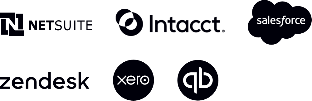 Zendesk intacct QuickBooks xero salesforce netsuite